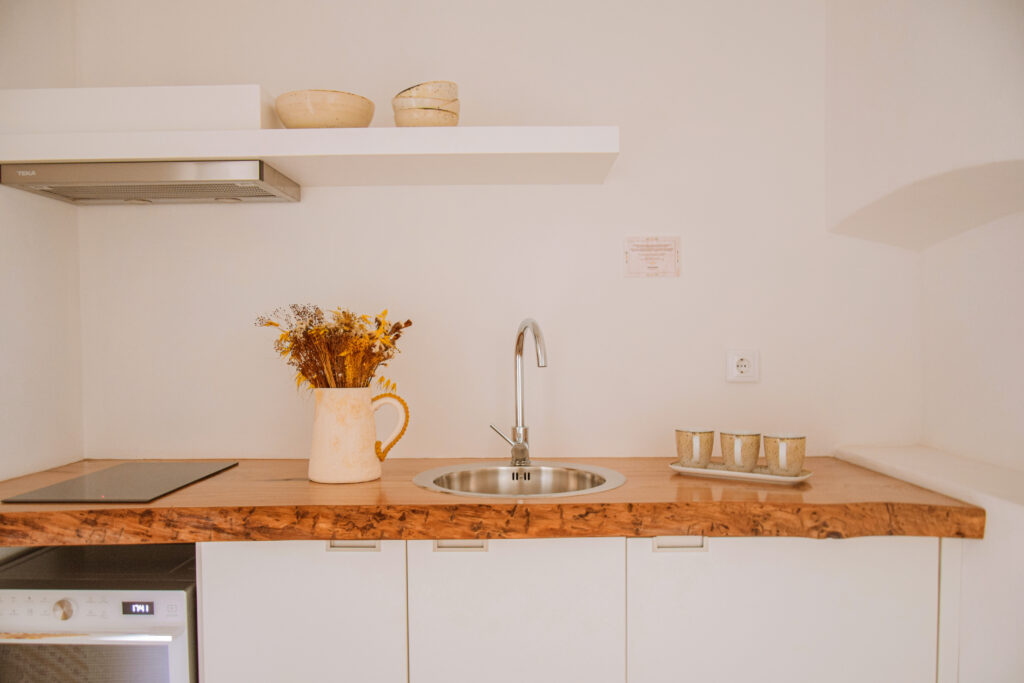 Alojamento - t1-bancada da cozinha